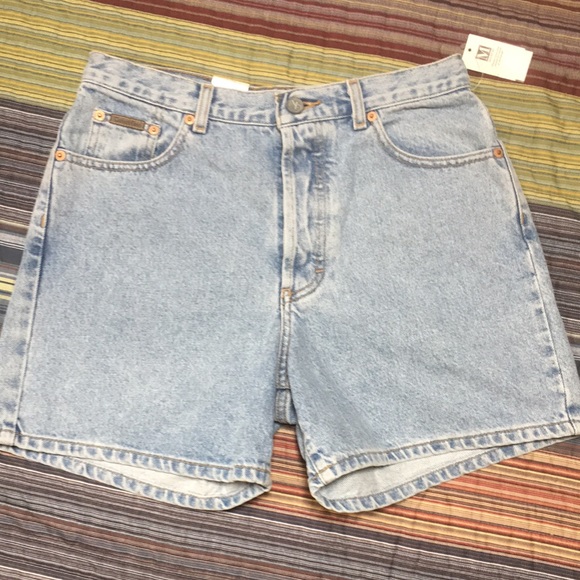 New! Calvin Klein Y2K Enzyme Wash High Waist Easy Fit Button Fly Jean Short sz 9 - Picture 4 of 10